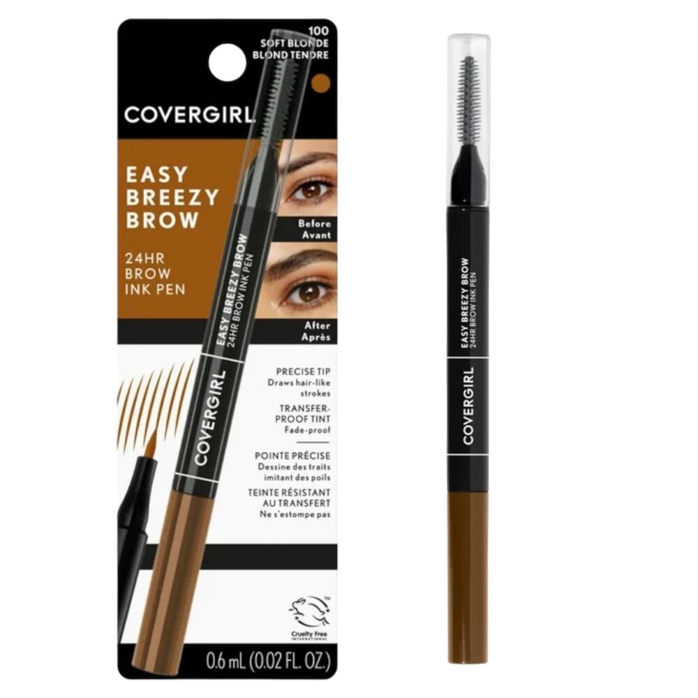 NEW Covergirl Easy Breezy Brow INK PEN Soft Blonde Eyebrow Pencil Smudge Proof